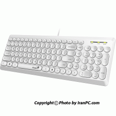 کیبورد جنیوس  مدل Genius SlimStar Q200 Whit  با حروف فارسی